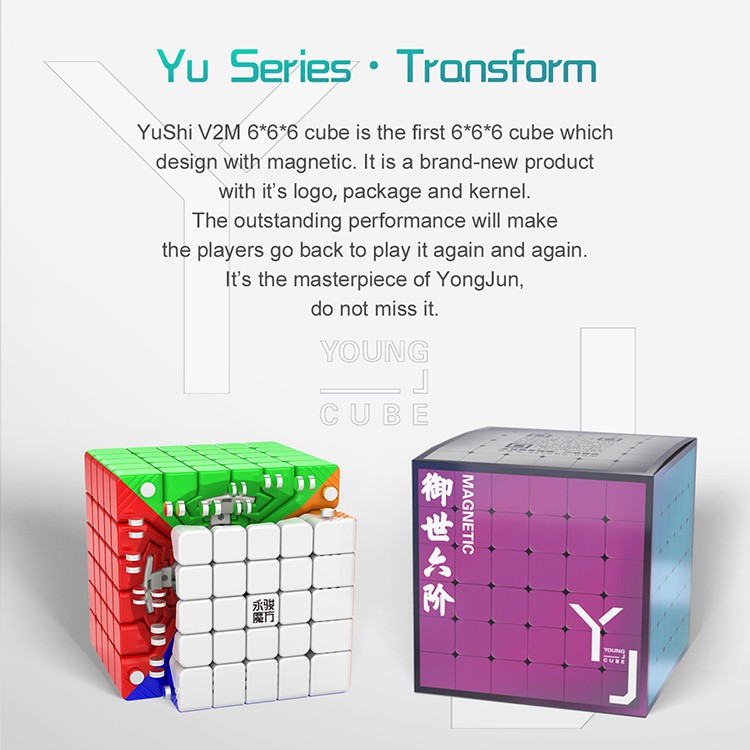 Yongjun Yushi M 6x6x6 Magic Magnetic Cube YJ Magnets 6X6 Speed Cube Khối Rubik 6x6x6 Có Từ Tính