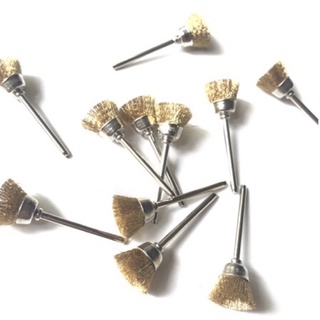 Chổi chén đánh gỉ màu đồng 16mm cán 3mm