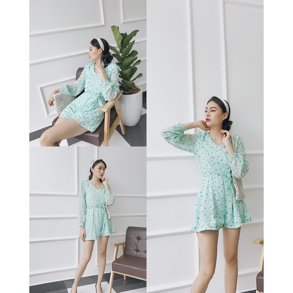 Jumpsuit /Đầm/Váy Hoa Nhí -chất liệu voan 2 lớp Mẫu mới 2019