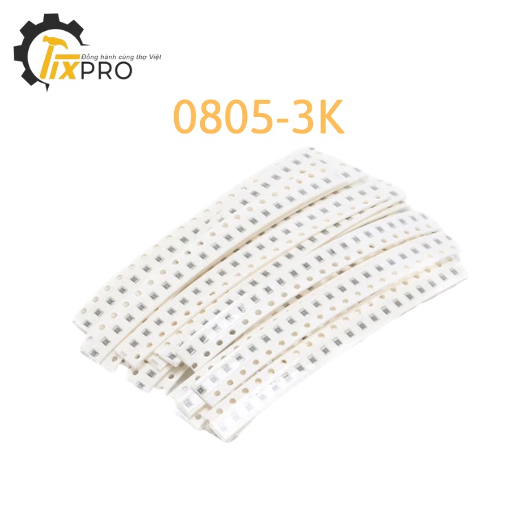 Điện trở dán 0805-3K 1% 2.0x1.2mm (Túi 100c)