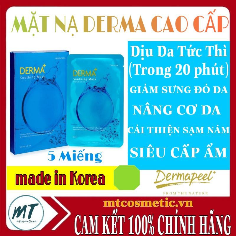 MẶT NẠ CHỈ TƠ TẰM DERMA PEEL+ – CẤP ẨM - LÀM DỊU SAU 20P SỬ DỤNG - CÔNG NGHỆ ĐỘT PHÁ MỚI