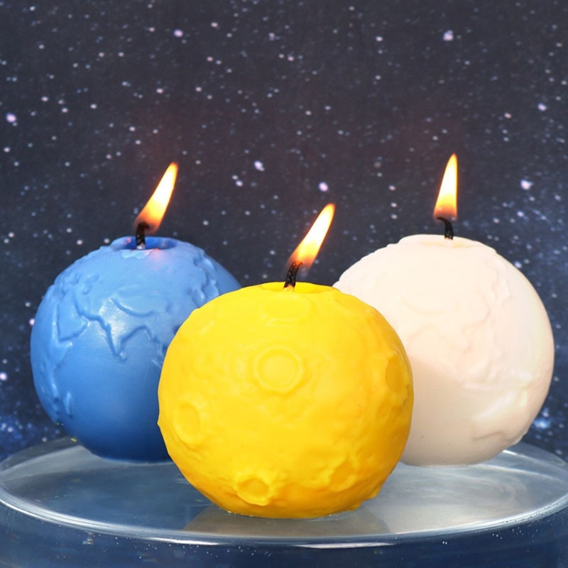 Khuôn Silicone Làm Kẹo Đường / Xà Phòng Hình Mặt Trăng / Hành Tinh DIY