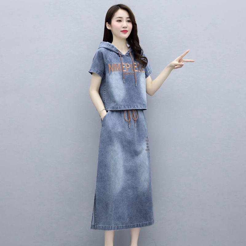 Đầm Denim Dài Phong Cách Phương Tây Thời Trang Mới 2022 Cho Nữ