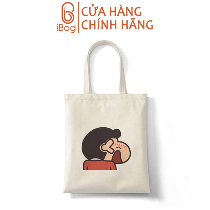 Túi tote vải canvas IBAG nữ phong cách ulzzang dáng unisex in hình em bé N037