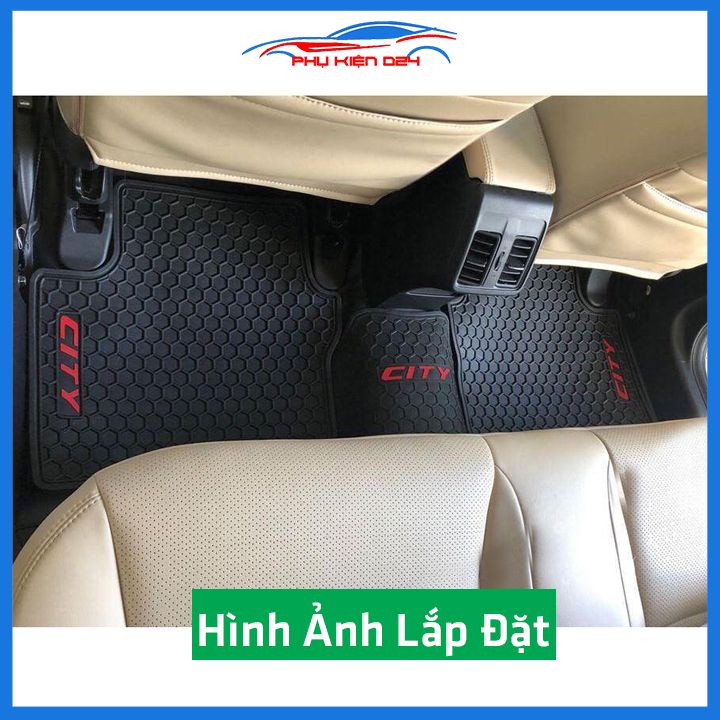 Lót sàn ô tô cao su City 2015-2016-2017-2018-2019-2020-2021-2022-2023 không mùi chống trơn trượt