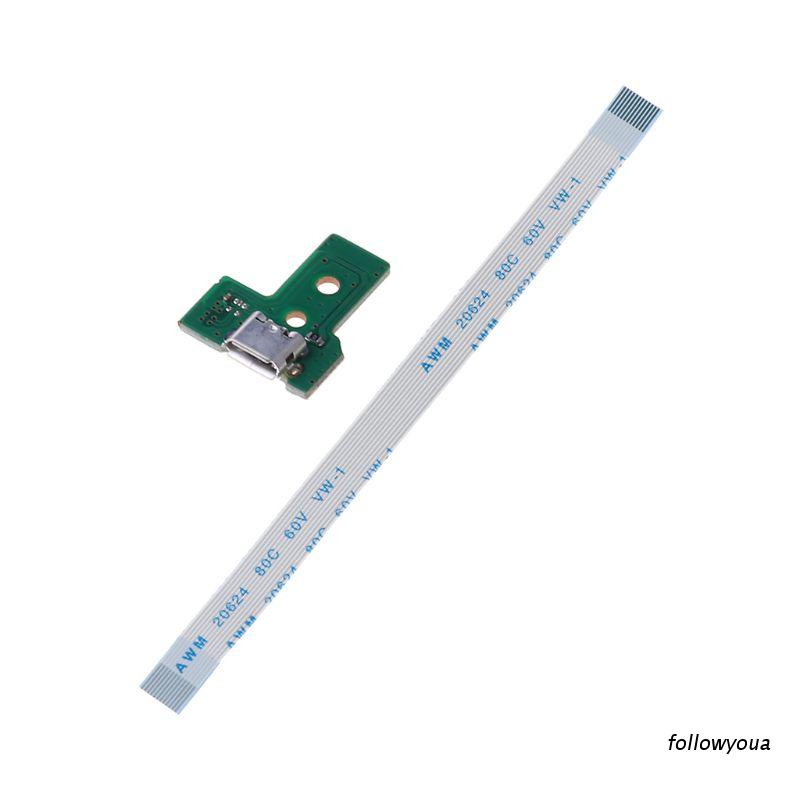 Bảng mạch cổng sạc USB 12 Pin kèm cáp Flex cho bộ điều khiển JDS-030 PS4