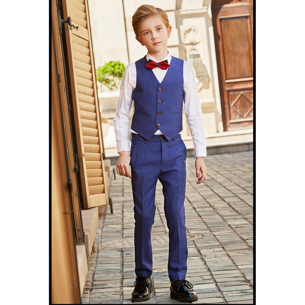 Bộ Vest - Bộ suit xanh cho bé trai - VEST SUIT NXS1014 | BLUE