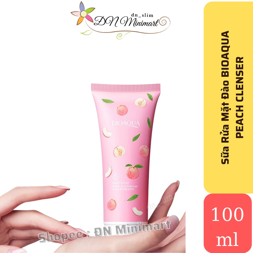 Sữa Rửa Mặt Dưỡng Ẩm Đào Tươ BIOAQUA Peach Cleanser 100ml