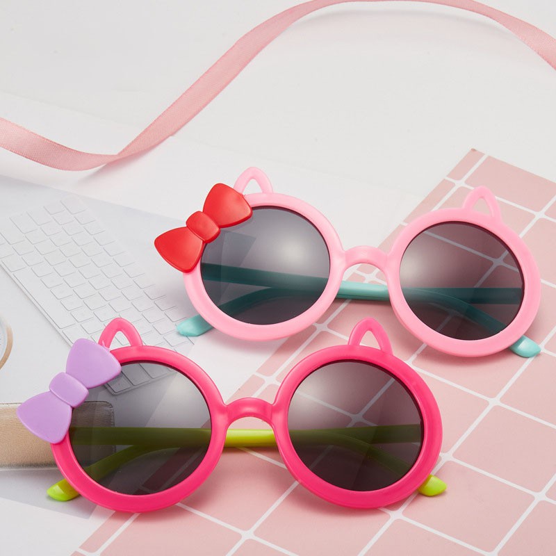 Kính Mát Gọng Tròn Hình Thỏ Dễ Thương Thời Trang 2022 Cho Bé Gái