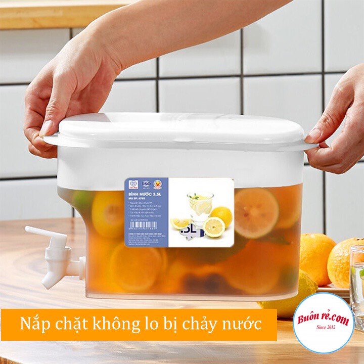 Bình đựng nước 3,5L Việt Nhật 6785 Bình có vòi đựng nước trà, nước trái cây để trong tủ lạnh tiện lợi freeship