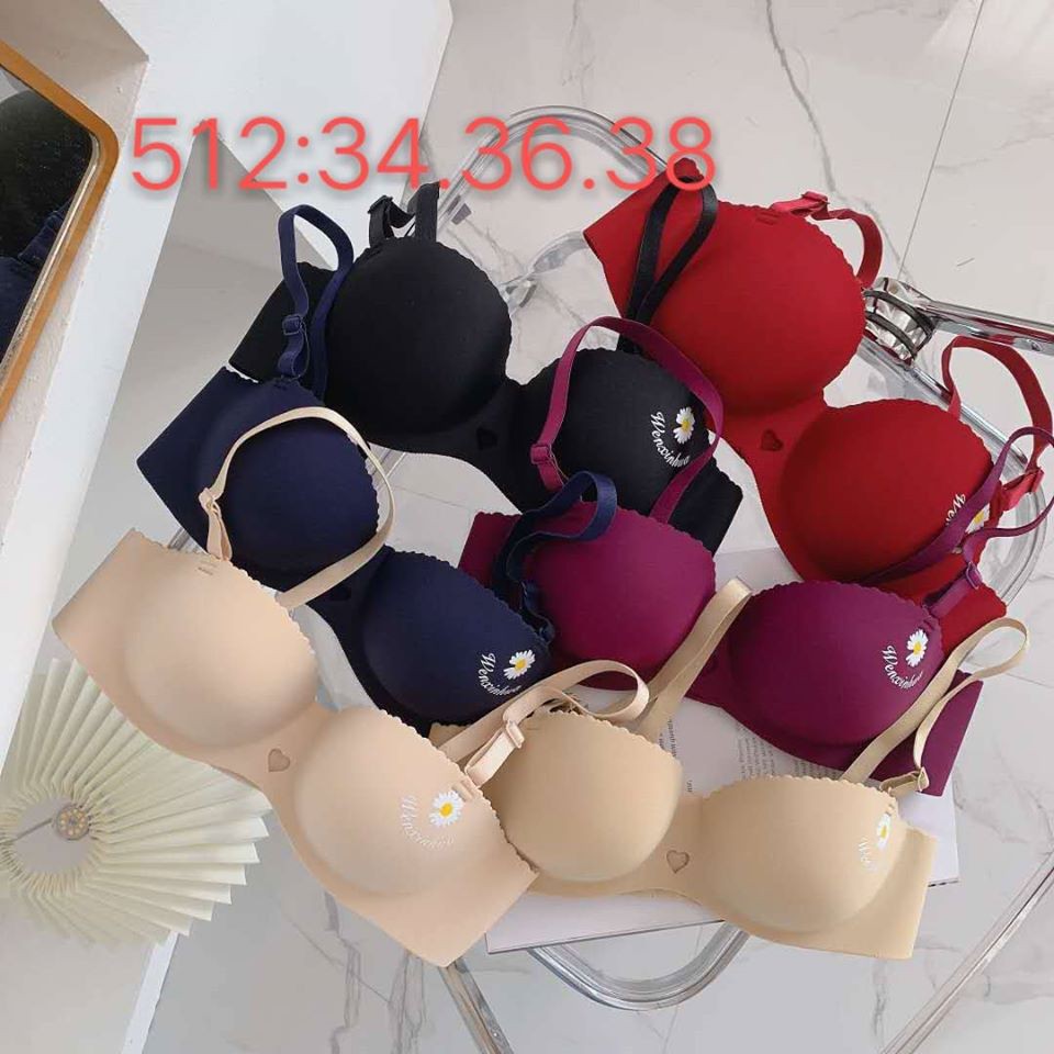 Áo Lót-Áo Ngực Su Đúc Mỏng Họa Tiết Hoa Cúc Siêu Đẹp