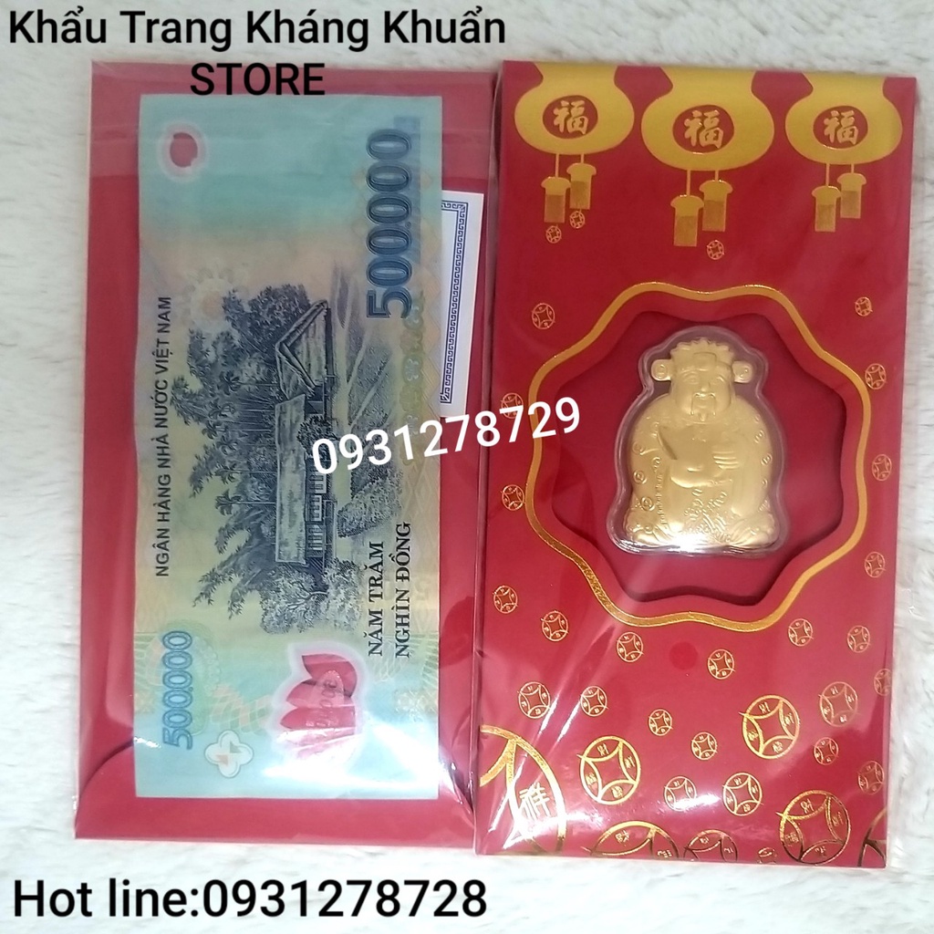 Bao lì xì thần tài mạ vàng