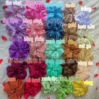SCRUNCHIE PHI BÓNG HƠN 20 MÀU VẢI SIÊU DÀY