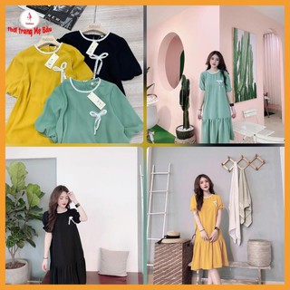 Đầm bầu dự tiệc (54 -75kg) .New 3 màu max xinh mùa hè 2020 (hàng loại 1 + hình thật)