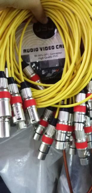 Dây canon bãi đầu jack canon chân đồng1m