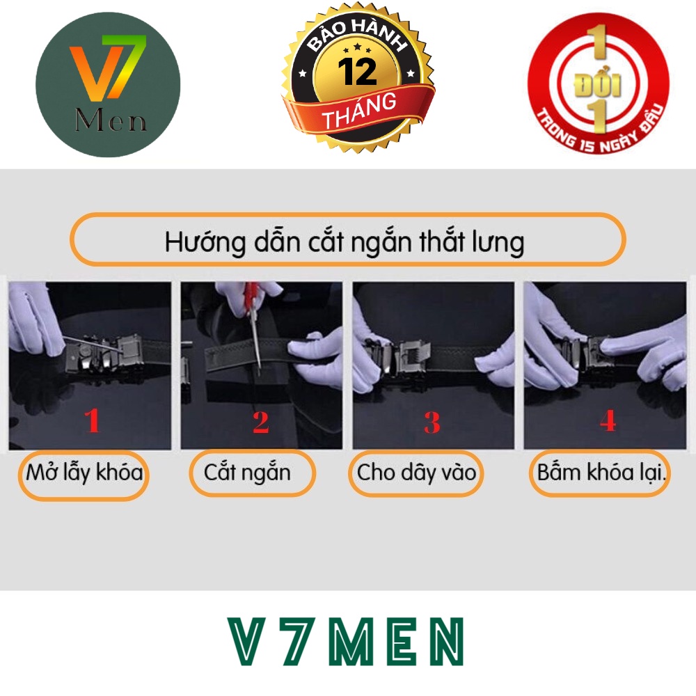 [HÀNG HIỆU] Thắt Lưng Da Nam Khóa Tự Động Cao Cấp Dây Nịt Nam Mặt Xoay Chính Hãng , Phong Cách Hàn Quốc - v77men | BigBuy360 - bigbuy360.vn