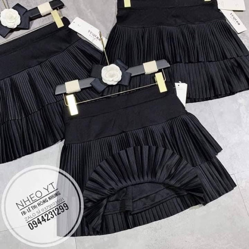 chân váy xếp ly