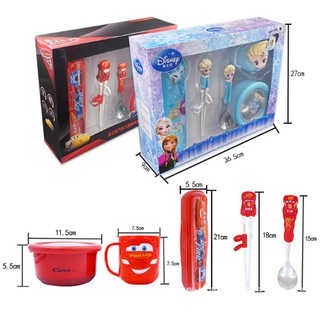 (SET QUÀ TẶNG) BỘ ĂN DẶM DISNEY CHO BÉ (MICKEY/MINNIE/ELSA/MC QUEEN)