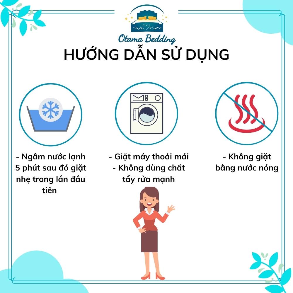Bộ ga gối cotton tici drap giường bọc đệm bo chun miễn phí đầy đủ kích cỡ - Otama Bedding | BigBuy360 - bigbuy360.vn