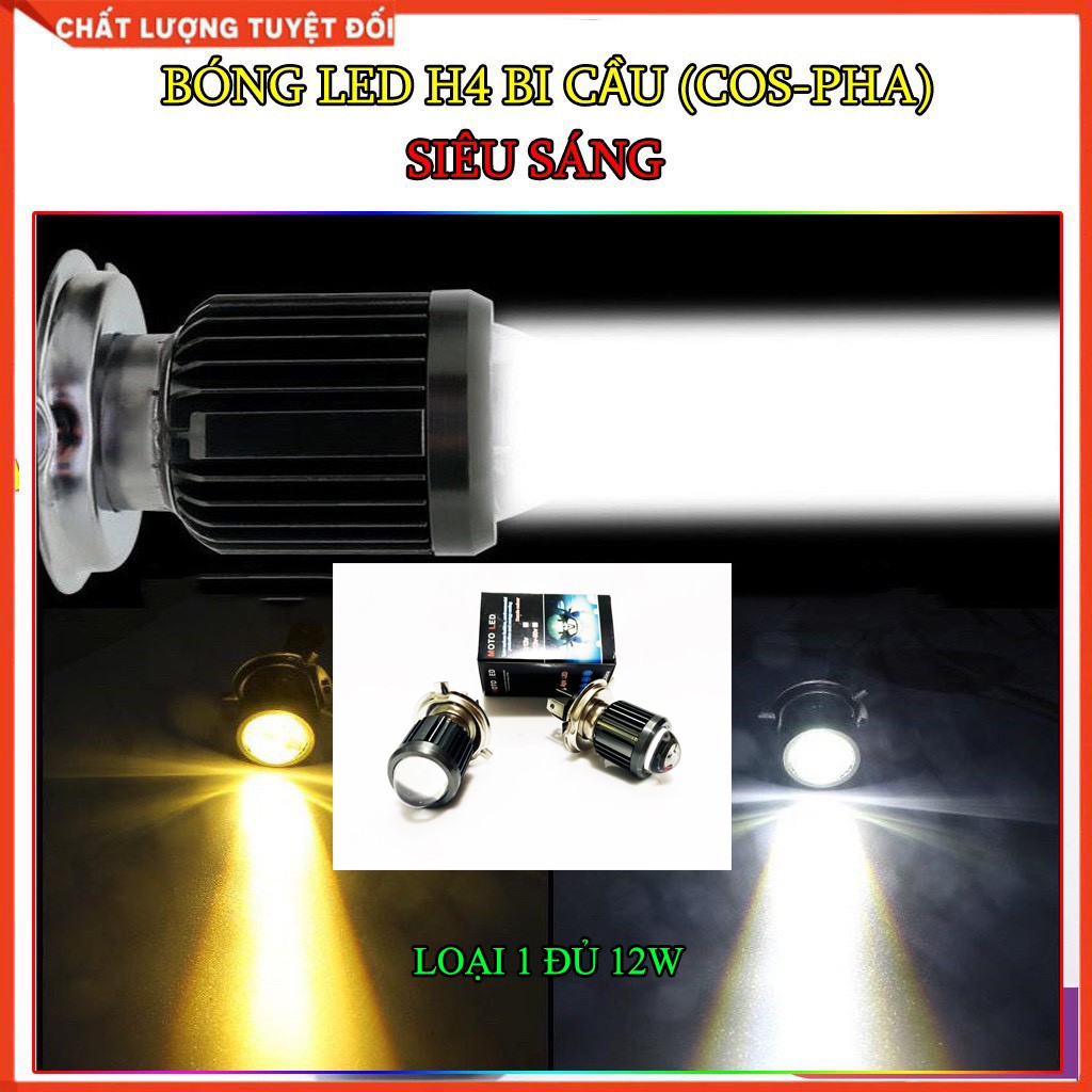 BI CẦU LED MINI 2 MÀU VÀNG TRẮNG (LOẠI 1 ĐỦ 12W)