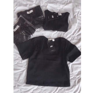 ÁO CROPTOP THUN GÂN BASIC