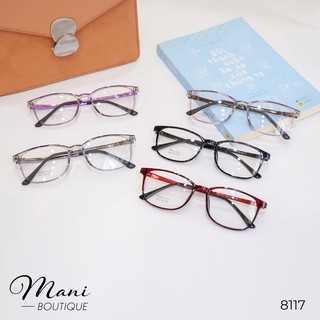 Gọng kính cận nhựa mắt vuông tròn thời trang nam nữ Mani nhiều màu - 8117
