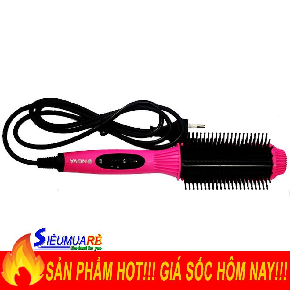 Lược Điện Uốn Tóc Nova 8810, Lược Uốn Cúp Đuôi Tóc, Lược Chải Phòng Tóc