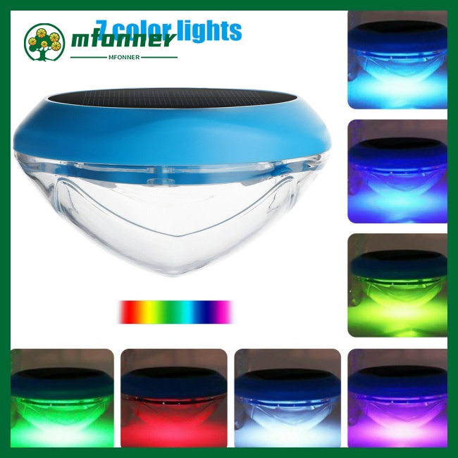 Đèn Led Rgb Năng Lượng Mặt Trời Chống Thấm Nước Ipx6 Chuyên Dụng Cho Bể bơi / Sân Vườn