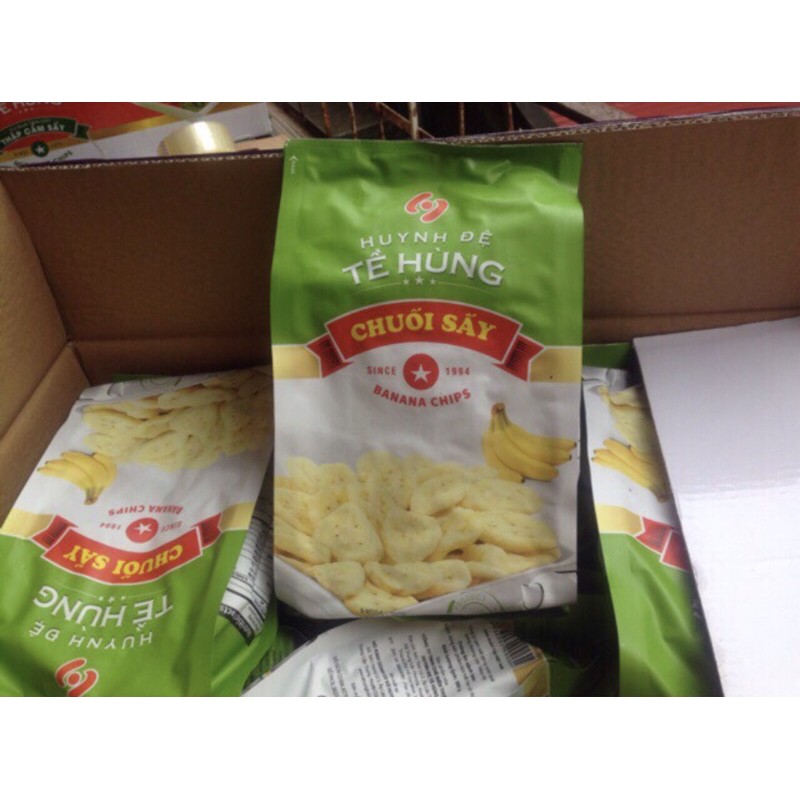 Hoa quả sấy (Trái cây sấy) Huynh Đệ Tề Hùng | 500gr Chuối sấy (2 túi 250gr)