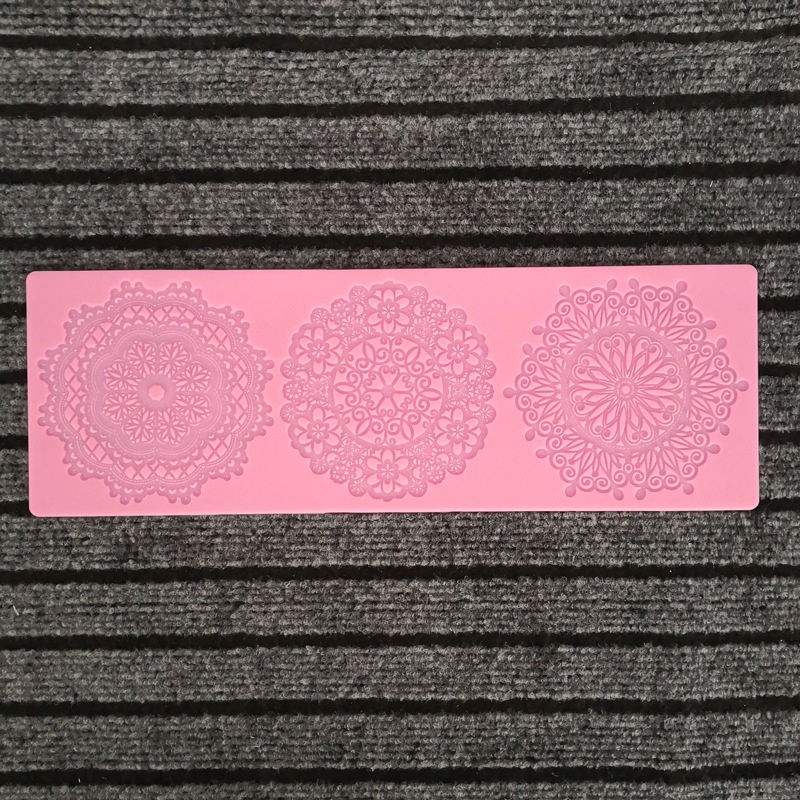 Khuôn Ren Tròn 3 Kiểu Làm Bánh Bằng Silicone DIY DBS308