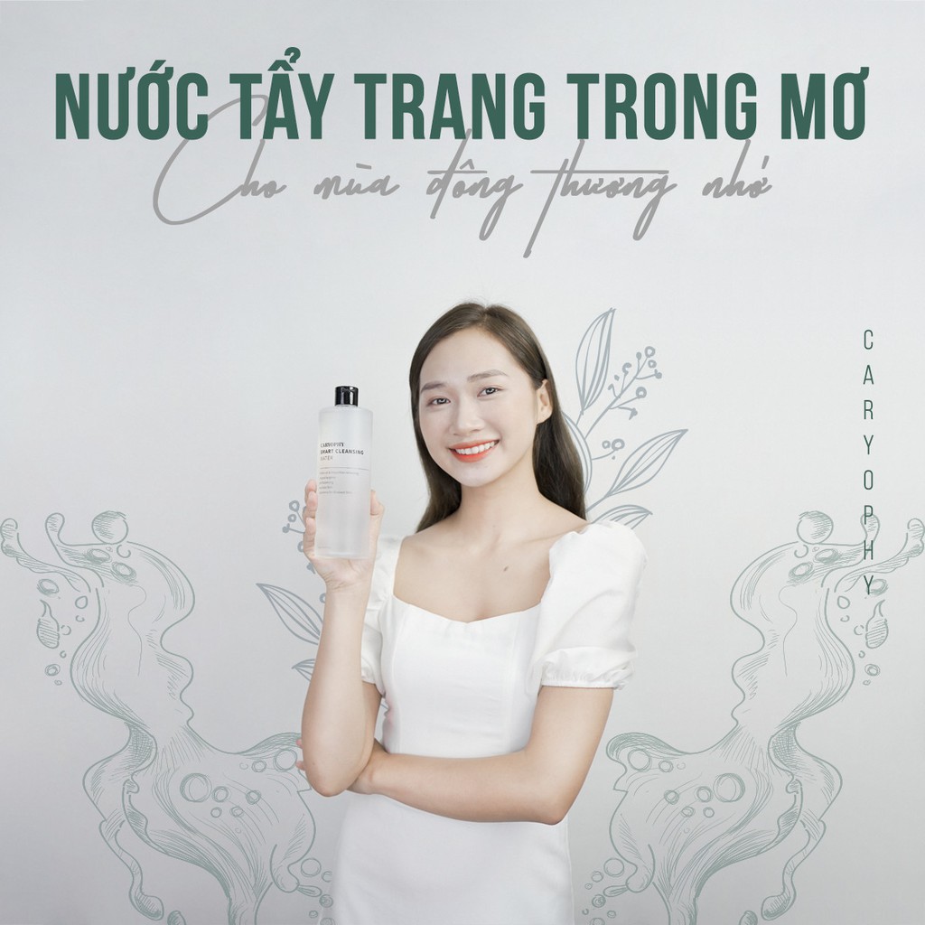 Nước tẩy trang cho da dầu mụn hàn quốc không cồn dành da nhạy cảm Caryophy 60ml | BigBuy360 - bigbuy360.vn