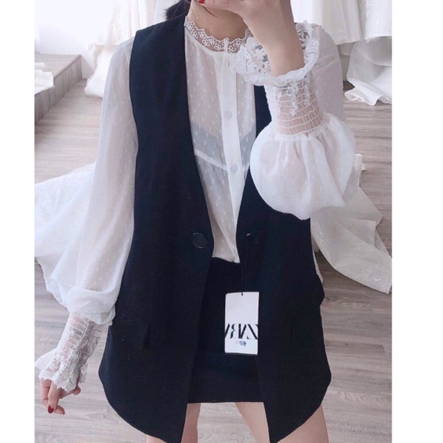 vest ghile zara sz M trên 53kg mặc authentic