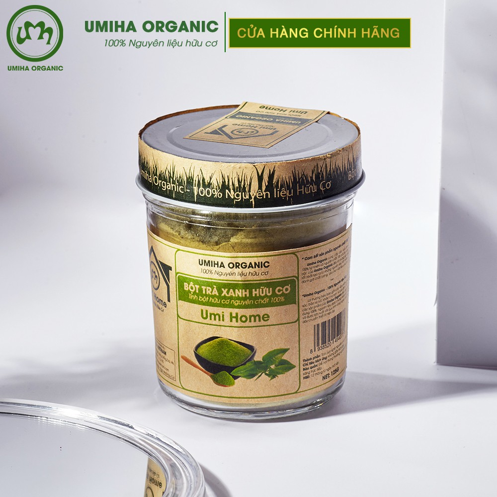 Bột Trà Xanh đắp mặt nạ hữu cơ UMIHA nguyên chất | Green Tea Powder 100% Organic 135g