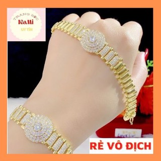 Lắc tay nữ 💎𝑭𝑹𝑬𝑬𝑺𝑯𝑰𝑷 💎[Mã HOAC10 giảm 10% đơn 99k] Vòng Tay nữ đính đá mặt đẹp xi mạ vàng