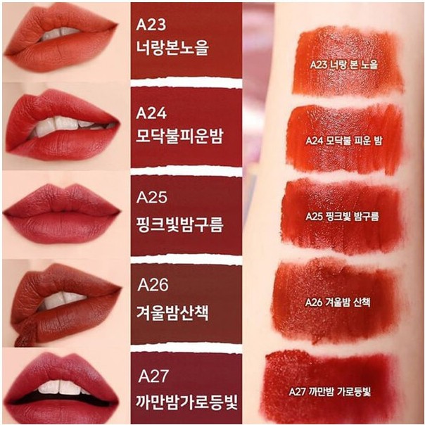 [Sẵn 27 màu] Son kem lì Black Rouge Air Fit Velvet Tint ver 5 full version - M01