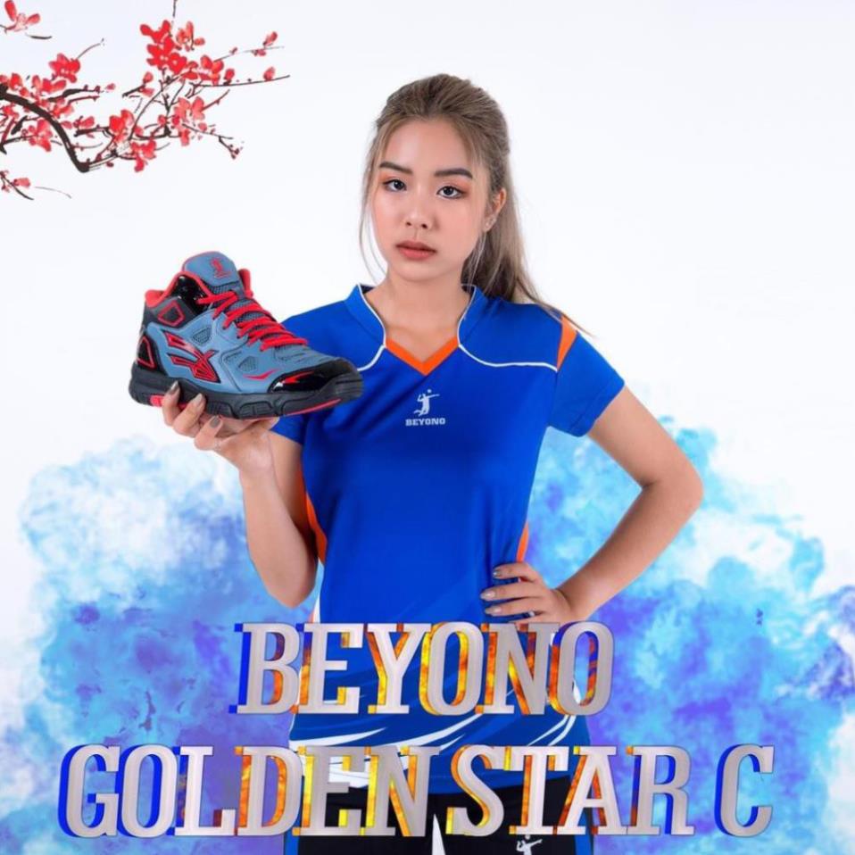 [ Freeship] [TẶNG TẤT-VỚ] GIÀY BÓNG CHUYỀN BEYONO GOLDEN STAR C - BLACK GREY .[ HOT ] 2020 L ; ⁸ :; ` ' . ' & " !