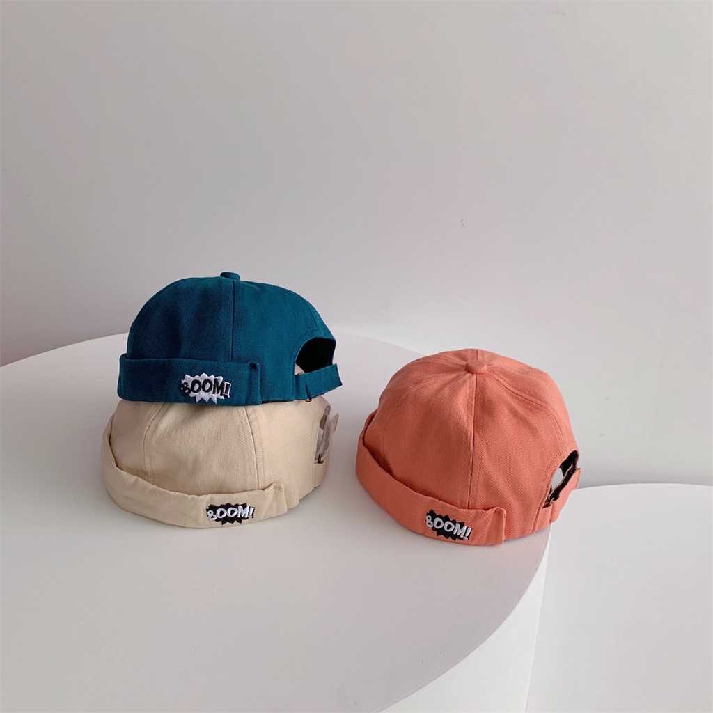 Mũ Beanie Họa Tiết Thêu Chữ Phong Cách Hip hop Hàn Quốc Cho Trẻ Em