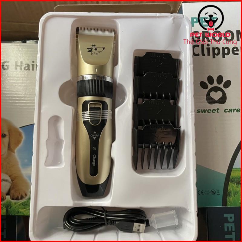 Tông Đơ Cắt Lông Chó Mèo Clipper Cao Cấp Full Phụ Kiện Bảo Hành 1 Đổi 1 Nếu Có Lỗi
