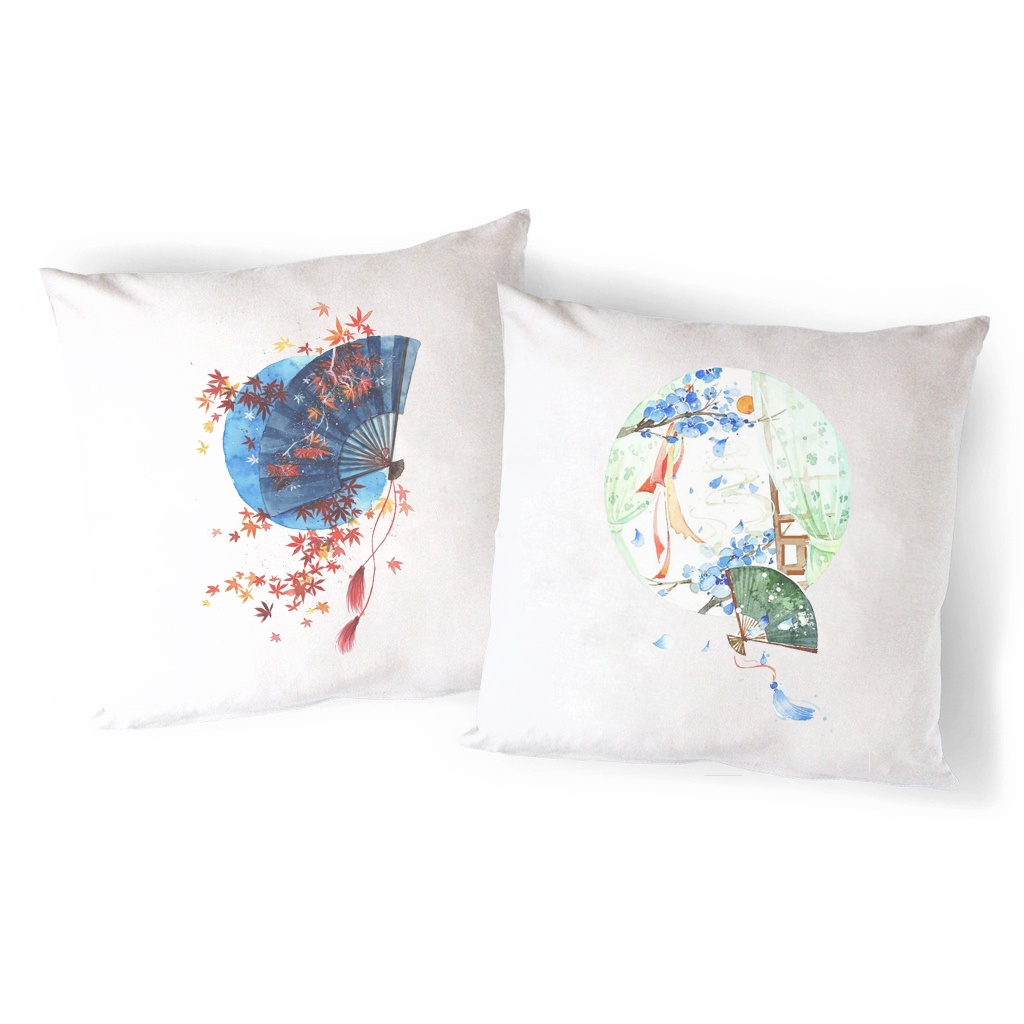 Vỏ Gối Sofa cổ trang VGI40 gối ôm Gối Tựa lưng Sofa Gối Trang Trí vải canvas 45x45cm