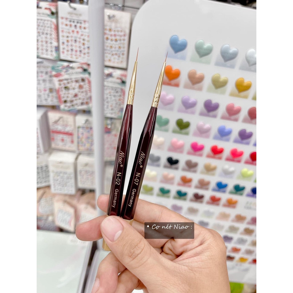 Bút cọ nét vẽ móng nail siêu mảnh niao