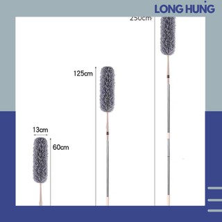 Chổi Quét Trần Bằng Sợi Vải Siêu Nhỏ Inox Cán Dài