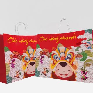 (TẶNG BAO LÌ XÌ) COMBO 20 TÚI GIẤY CHÚC MỪNG NĂM MỚI