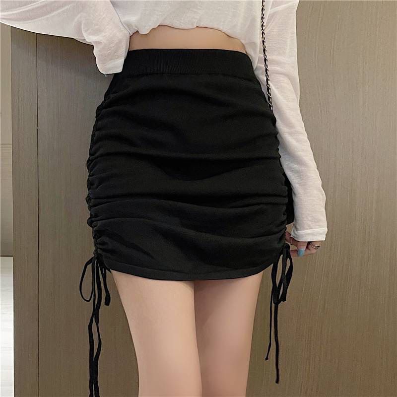 Chân váy kèm quần rút hông AN MINH 3 màu đen, trắng,be chất dãn tắm co dãn tốt , có quần trong, trẻ trung