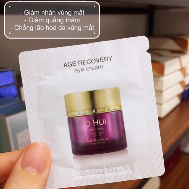 Gói kem mắt Ohui Age Recovery 1ml_ohui tím mờ nếp nhăn sâu