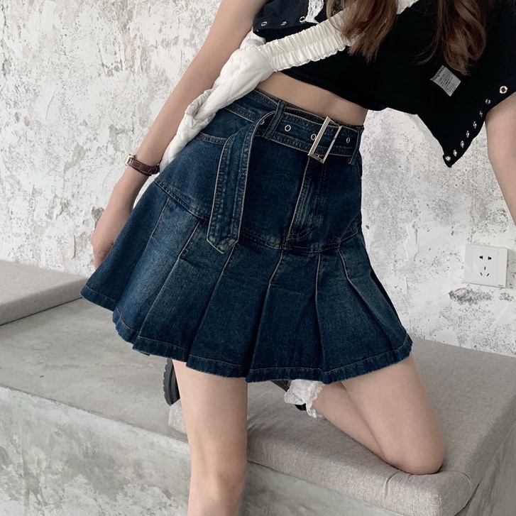 Chân Váy Jeans Chữ A Thời Trang Dành Cho Nữ