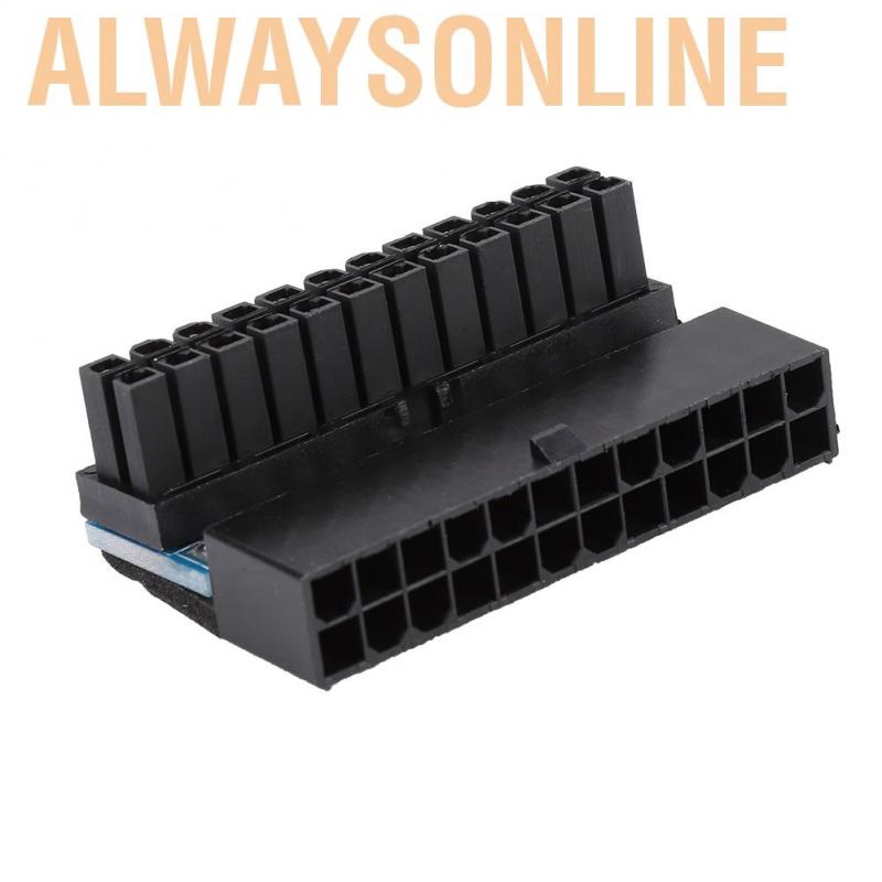 Alwaysonline 24Pin Female to Male 90 Degree Right Angle ATX Power Connector Adapter  change the mounting direction