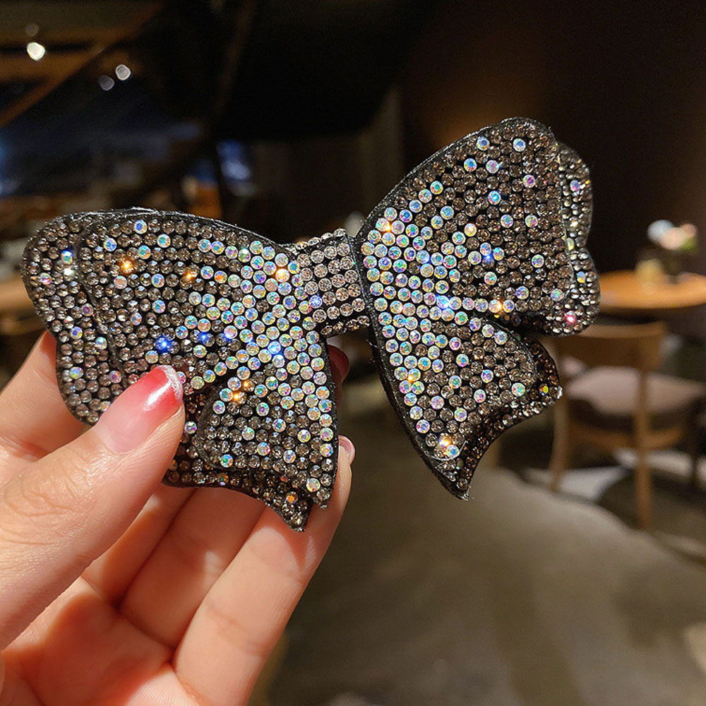 Kẹp tóc hình nơ đính đá thời trang Hàn Quốc cho nữ