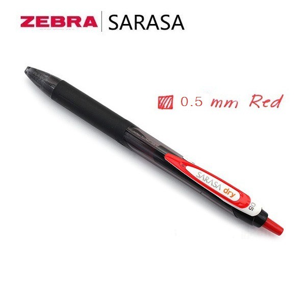 BÚT BI GEL ZEBRA SARASA DRY KHÔ NHANH NÉT 0.5MM VÀ 0.4MM