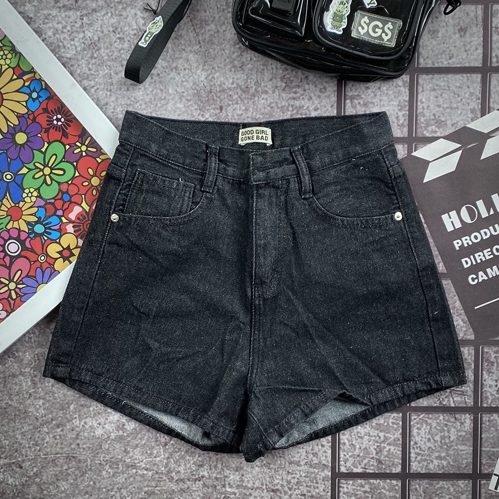 Quần Short Jean Nữ Lai Cuôn Trơn Basic Phong Cách Trẻ Trung Năng Động 3 Màu | BigBuy360 - bigbuy360.vn