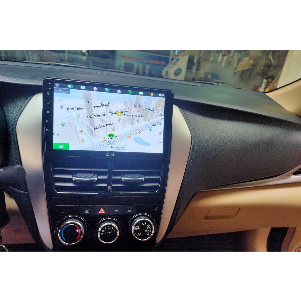 HCM-Màn Hình Android OLED C2 Cho Xe Toyota Vios 2019-2022_ cắm zắc zin 100%, Ram 2GB.Rom 32GB,Chip xử lý âm thanh DPS>